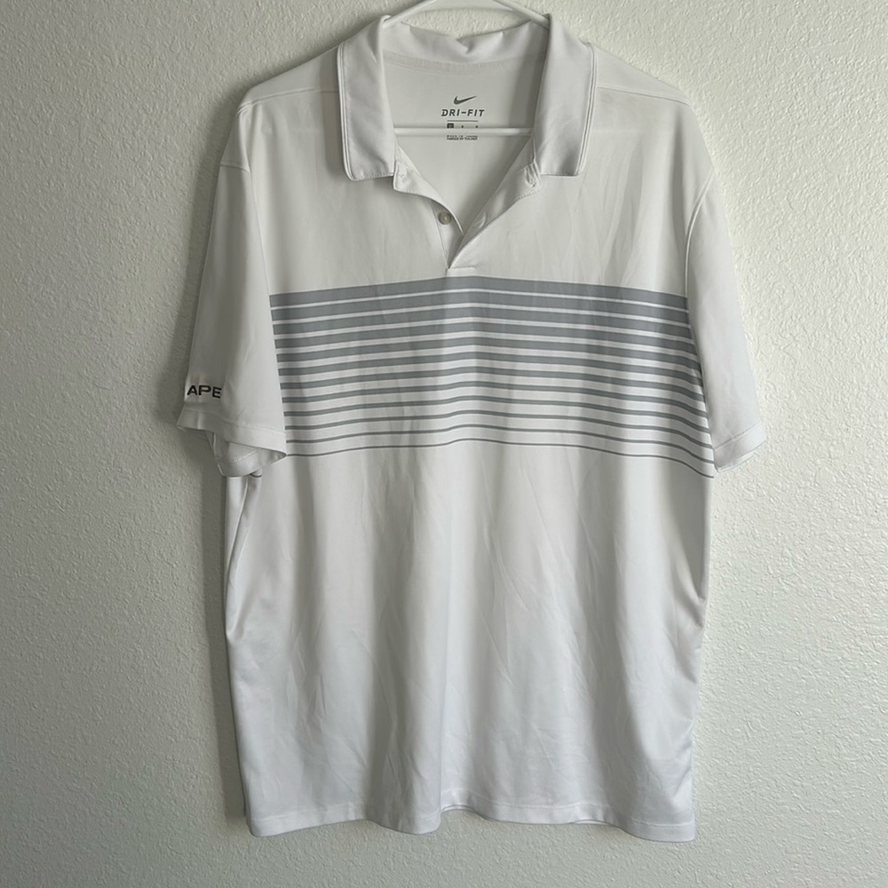 White Nike polo